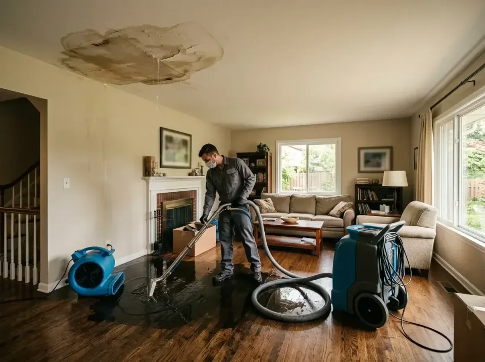 attic-pipe-burst-ceiling-drip-008 — frequently asked questions, Water Damage Restoration & Carpet Care in Village St. George…